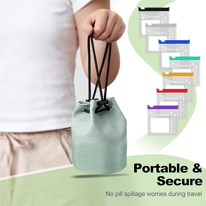 Weekly Travel Pill Organizer Pouch - Image 4