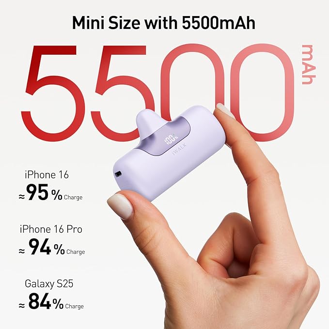 iWALK Portable Charger 5500mAh Next-Gen Small Power Bank 22.5W Fast Charging - Image 2