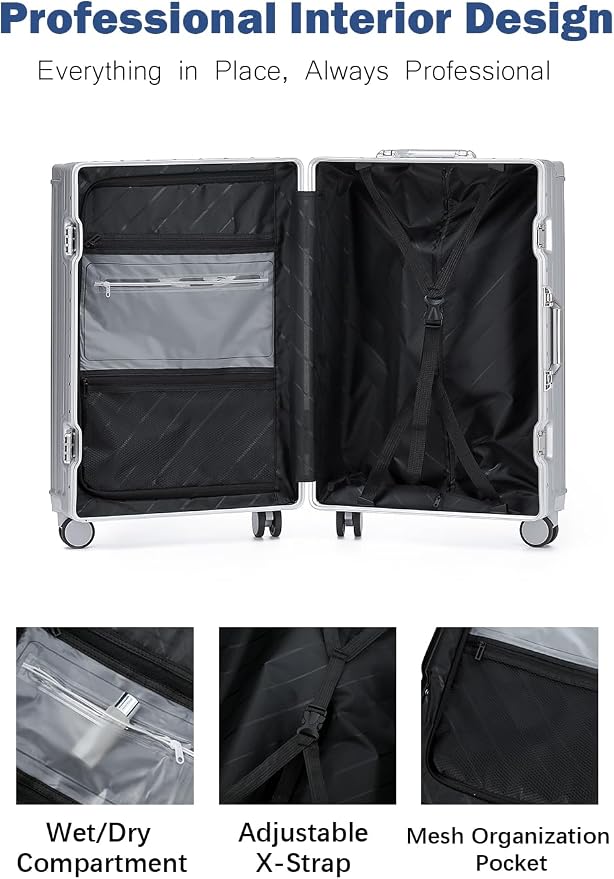 HotWay 26 Inch Aluminum Frame Luggage - Image 6