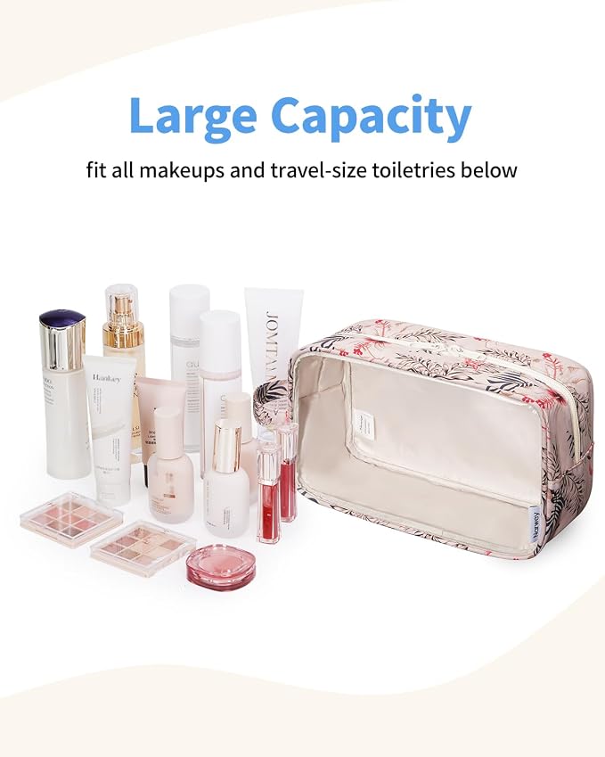 Narwey Clear Toiletry Bags for Traveling Women Men, Make Up Organizer, Skincare - Image 2
