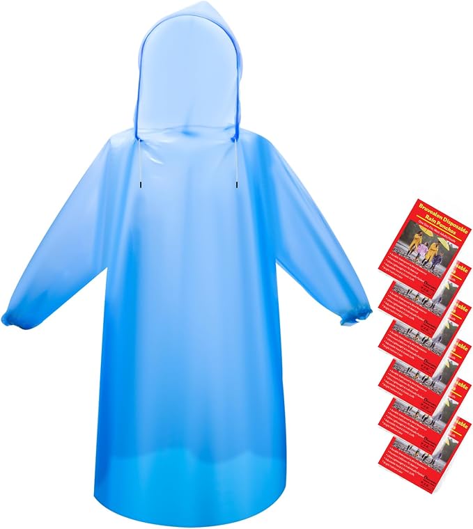 Bruvoalon 6 & 20 Pack Disposable Rain Ponchos - Image 8