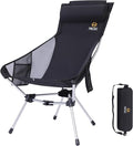 Nice C Ultralight High Back Folding Camping Chair, Backpacking Chair, Compact & by NiceC