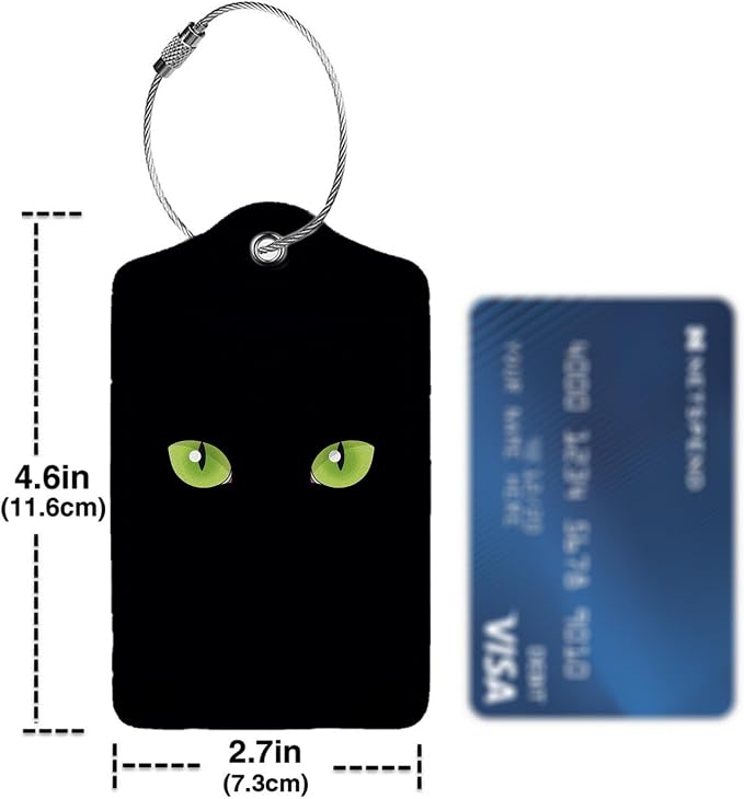 Black Cat Eyes 2 Pack Luggage Tag - Image 4