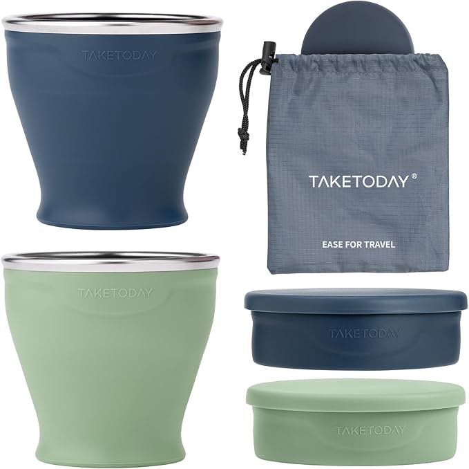 TakeToday 2PCS Collapsible Travel Cup by TAKETODAY