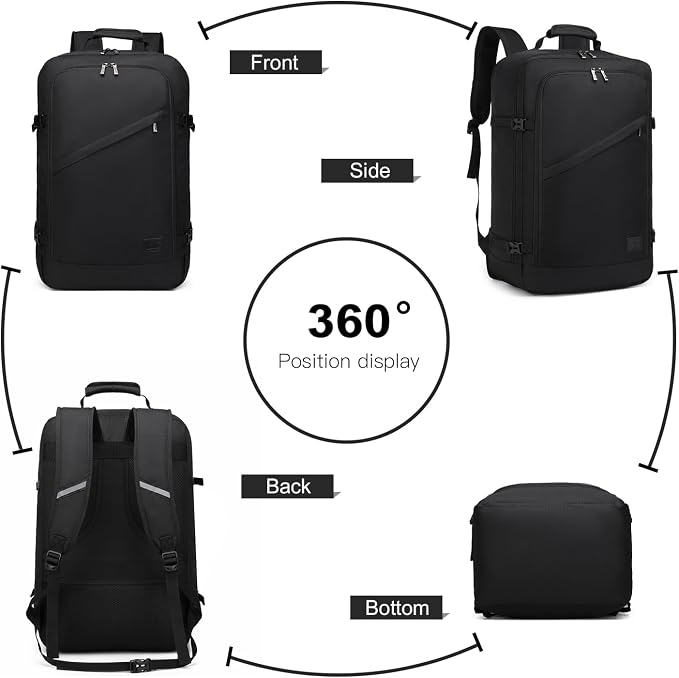 Kono Carry on Backpack, Waterproof Lightweight Daypack - Image 6