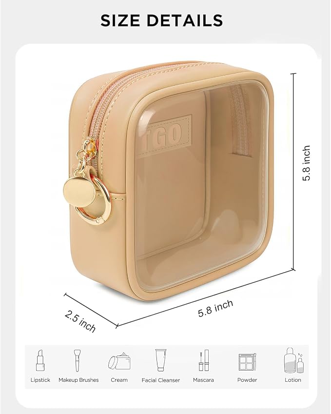 LETGO Clear Makeup Bags Small-Mini Comestic Bag, Cute Cosmetic Pouch - Image 2