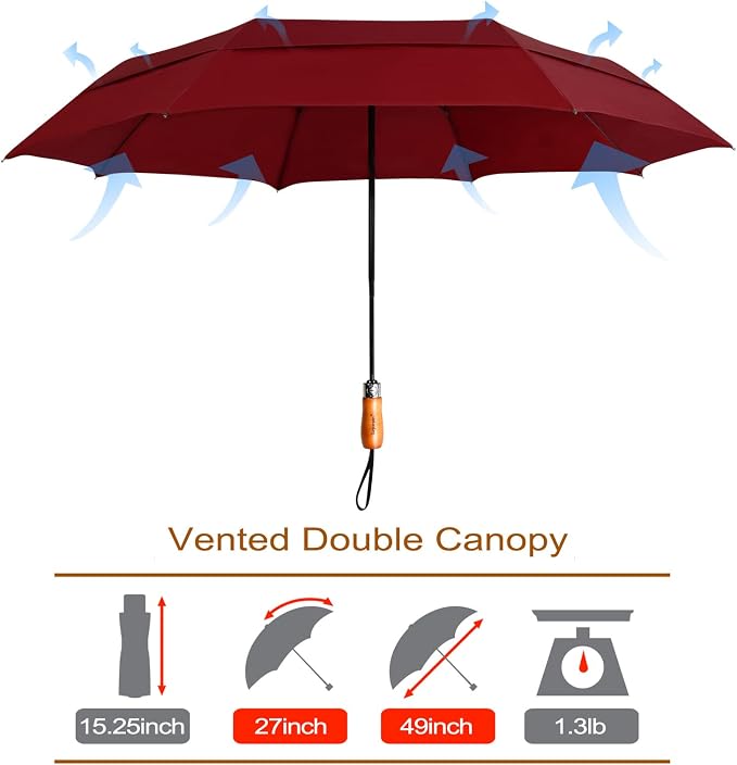 Lejorain Large Folding Golf Umbrella - Image 2