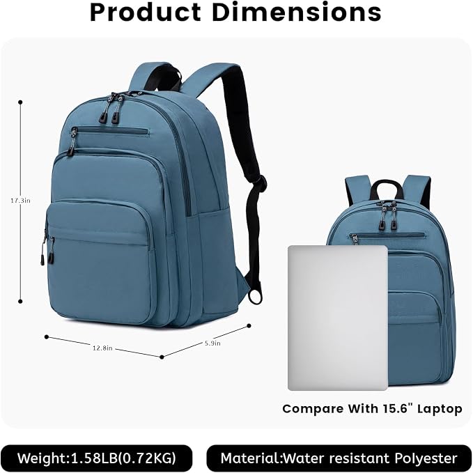 Lanola Basic Multi-Pocket Multipurpose Backpack Classical Water Resistant - Image 2