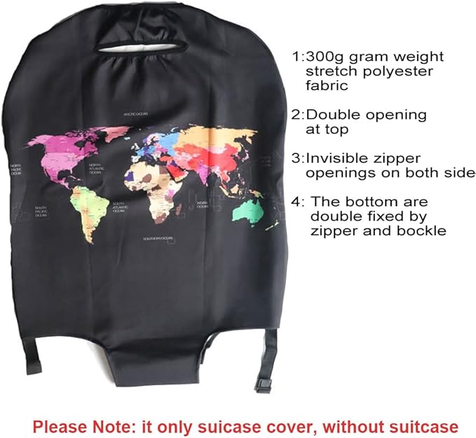 MosaiRudo Thicker Luggage Cover Elastic Suitcase Cover Protector Fits 18-32 - Image 2