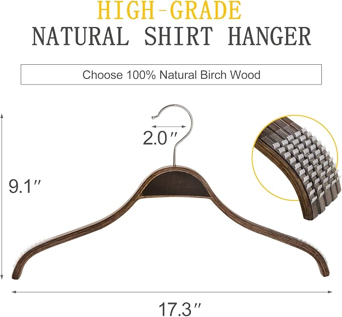 TOPIA HANGER Slim Wooden Hangers - Image 2