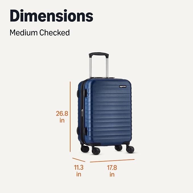 Amazon Basics 26" Hardside Medium Checked Luggage, Hardshell Suitcase - Image 6