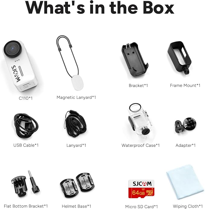 SJCAM C110Plus Magnetic Combo, 4K POV Action Camera - Image 6
