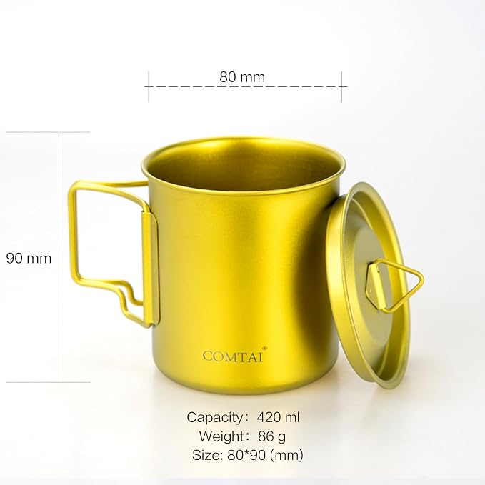 Titanium Camping Pot Mug 15oz - Image 2