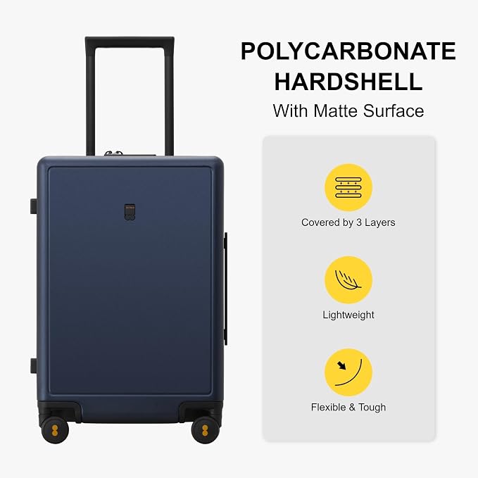 LEVEL8 Elegance Carry-on Suitcase, 20 Inch Carry on Luggage, Hardside Large - Image 5
