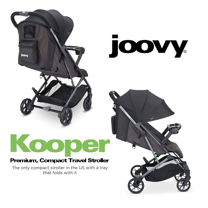 Joovy Kooper Lightweight Baby Stroller Featuring Removable, Swing-Open Tray - Image 2