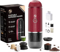 Portable Coffee Maker Travel Espresso Machine 120W Red Color, 19 Bar Pressure by RECAFIMIL
