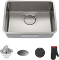 KRAUS Dex 25-Inch Undermount Single Bowl TRU16 Gauge Stainless Steel Kitchen by KRAUS