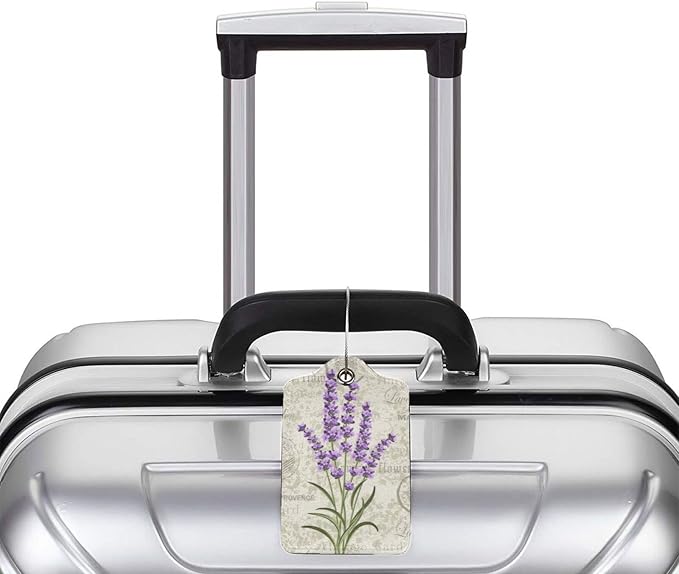 2 Pcs Purple Lavender Luggage Tags - Image 6