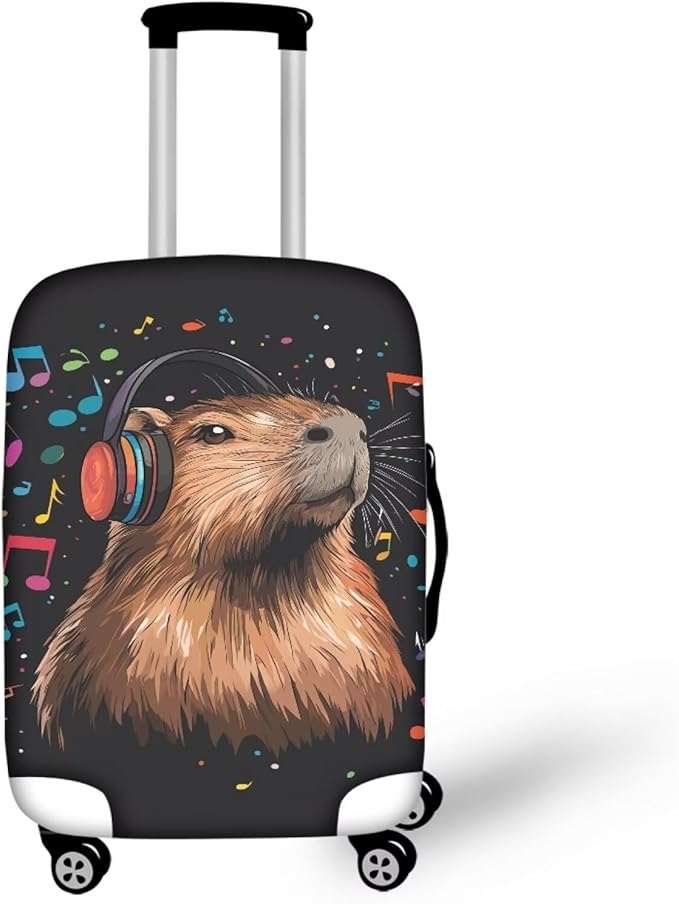 Capybara Luggage Cover Fits 30-32 Inch Luggage Anti-Scratch Spandex Zipper by Dremagia