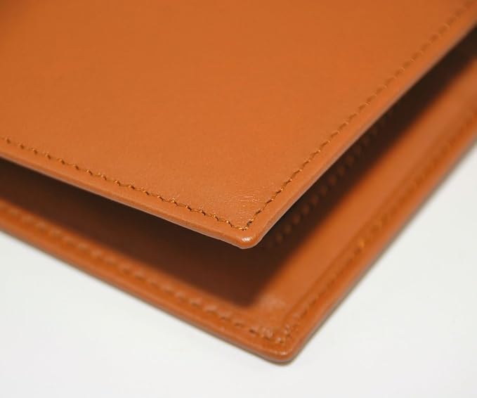 Passport Light Brown Sheep Leather Unisex Wallet Executive Boarding Pass Holder - Image 6