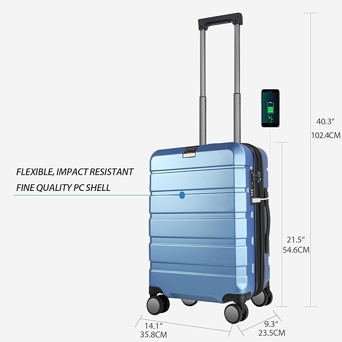 KROSER Hardside Expandable Carry On Luggage - Image 2