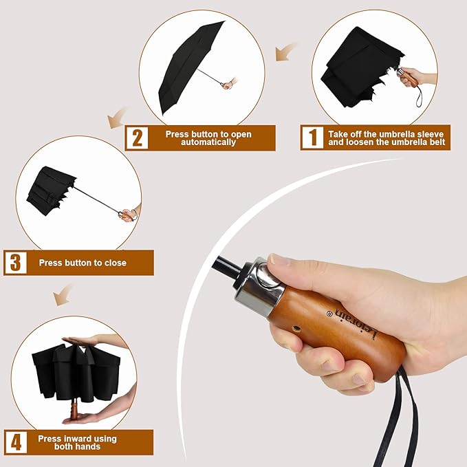 Lejorain Large Folding Golf Umbrella - Image 3