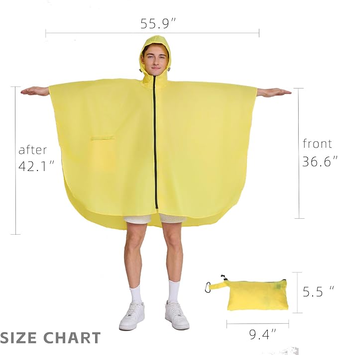 Cloak raincoat Unisex poncho Adult hooded men and women - Image 3
