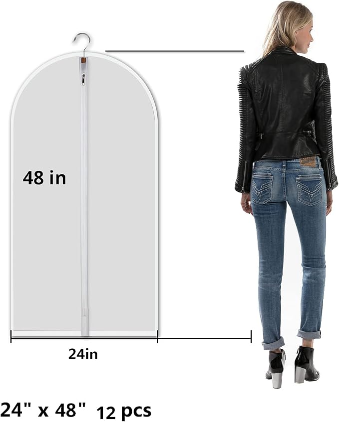 Clear Garment Bags Hanging Clothes Bags - Image 2