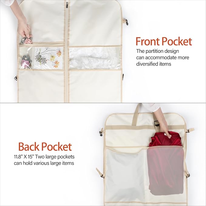 Zilink Wedding Dress Bag Long Garment Bag 72" Dress Bag - Image 3