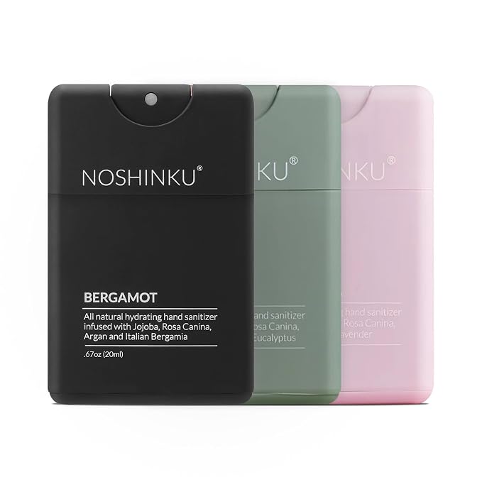 Noshinku - Refillable Hand Sanitizer Discovery 3-Pack, Travel Size Spray by Noshinku