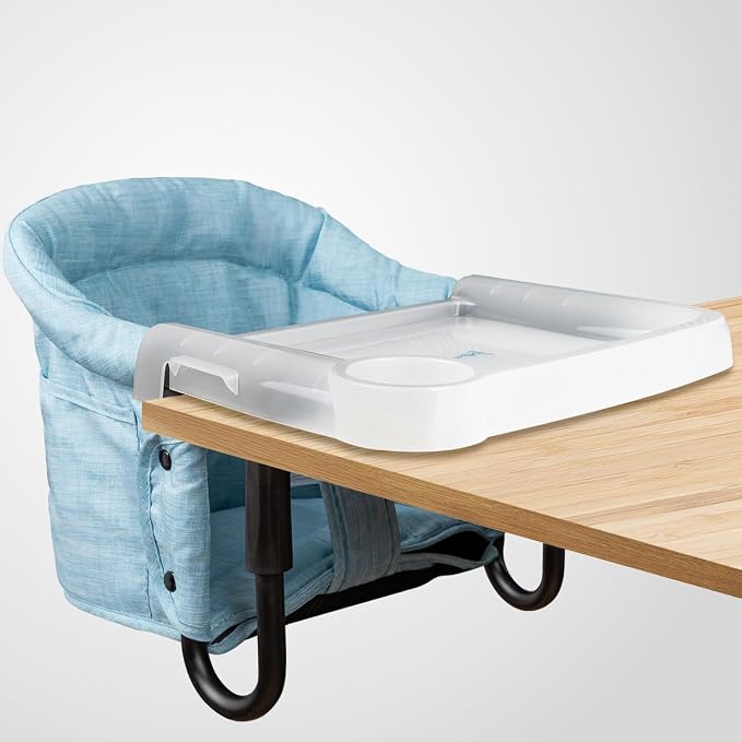 Hook On Chair with Removable Dining Tray, Portable Hook-On Chairs with Storage by lulunemo