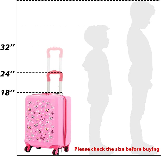 Sanwuta 4 Pcs Kids Luggage Set Kids Backpack Travel Rolling Suitcase - Image 3