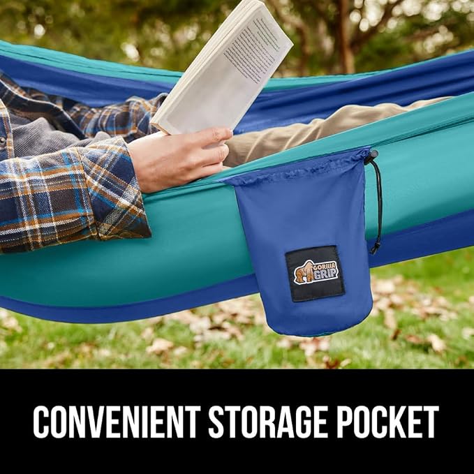 GORILLA GRIP Durable Portable Camping Hammock, Holds 400lbs - Image 9