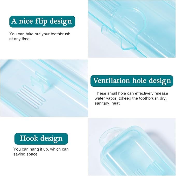Toothbrush Case Holder 2 Pack, 7.87 x 1.85 x 1.18” - Image 3