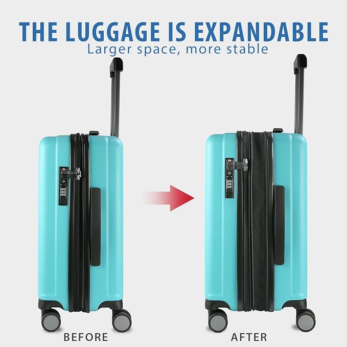 KROSER Hardside Expandable Carry On Luggage - Image 5