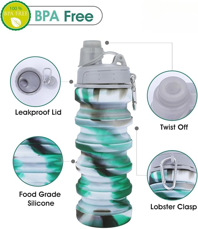 Rainbow Collapsible Water Bottles - Image 3