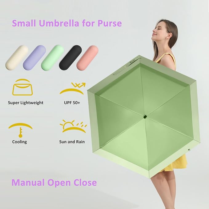 BAODINI Travel Mini Umbrella for Purse - Image 3