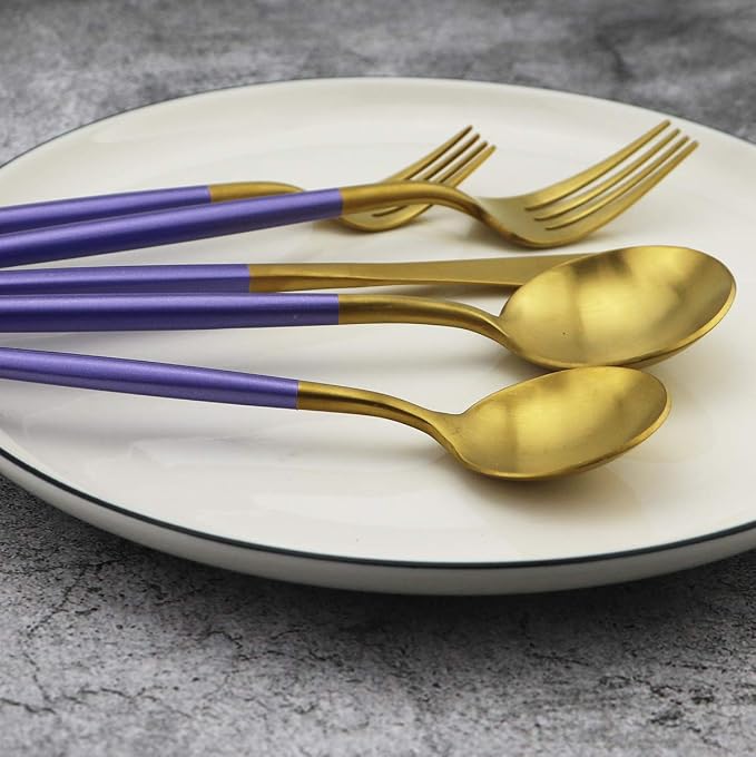 Gugrida 20-Piece 18/10 Stainless Steel Flatware Silverware, Luxury Dinnerware - Image 5