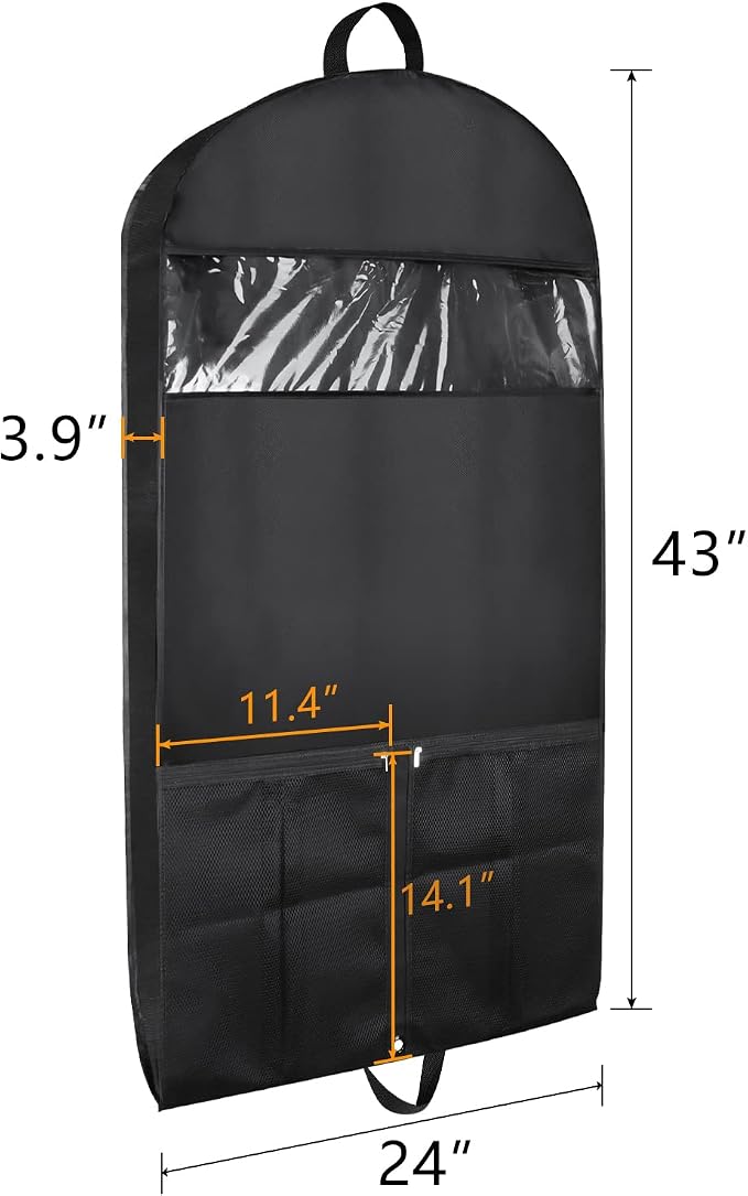 Zilink GarMen&Woment Bags for Hanging Clothes 43/'' Suit Bags for Men&Women - Image 3