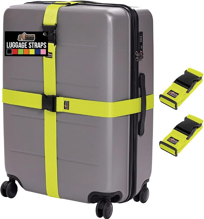 GORILLA GRIP Heavy Duty Adjustable Luggage Straps by GorillaGrip