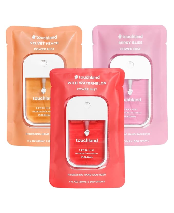 Touchland Power Mist Hydrating Hand Sanitizer Spray, JUICY Trio Set, 1 FL. OZ. by Touchland