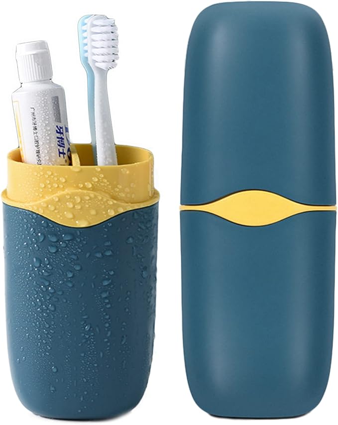 Detachable Travel Toothbrush Holder, Portable Toothbrush Case 3 in 1 Toothpaste by CMREAEC