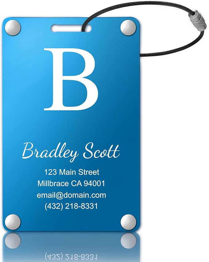 Personalized Luggage Tags: Custom Metal Luggage Tags by Kcule