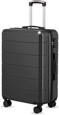 24 Inch Luggage with Spinner Wheels, Expandable Hardside Medium Checked Suitcase by YOETEY
