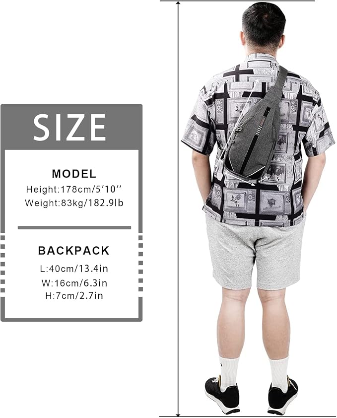 WATERFLY Small Crossbody Sling Backpack Anti Theft Backpack - Image 5