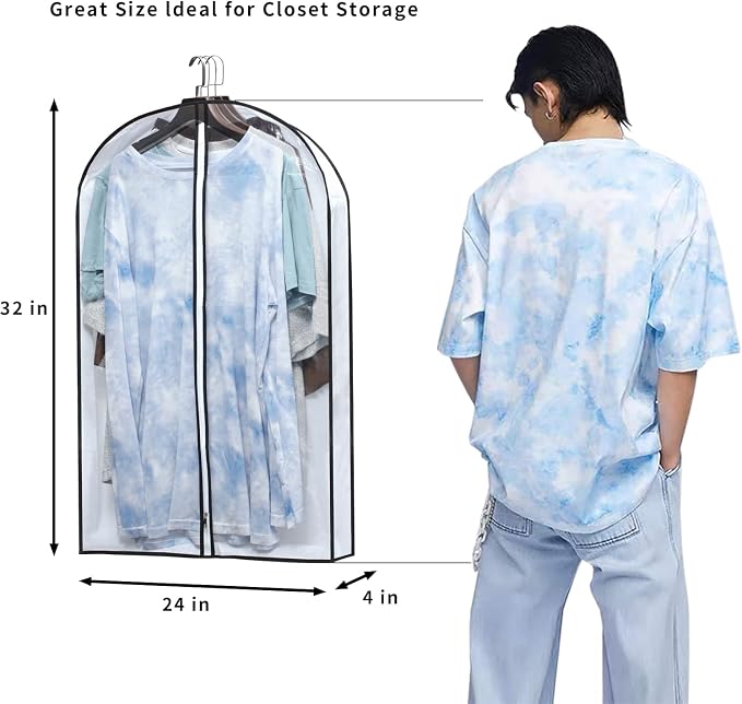 Hanging Clothes Storage with 4" Gusseted Garment Covers - Image 2