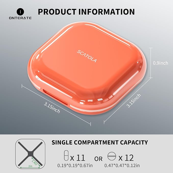 Small Pill Case, Travel Pill Box, Portable Pill Organizer, Pill Container - Image 6