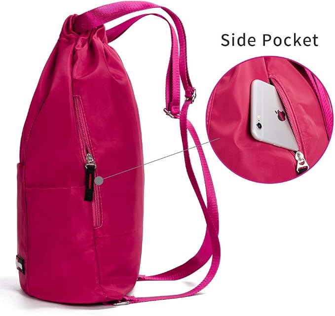 ZOORON Waterproof Drawstring Gym Backpack Bag - Image 2