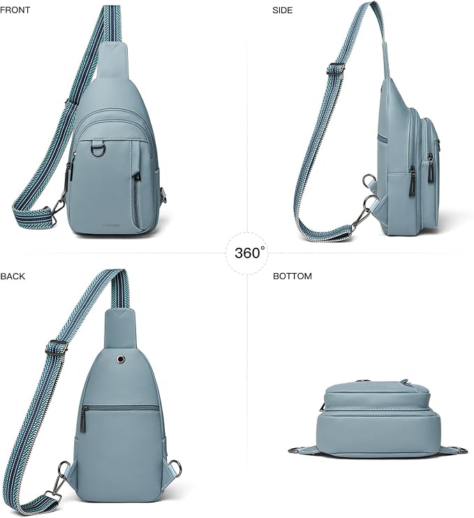 7L Sling Bag for Women Men Leather Small Sling Backpack Daypack Anti Theft - Image 6