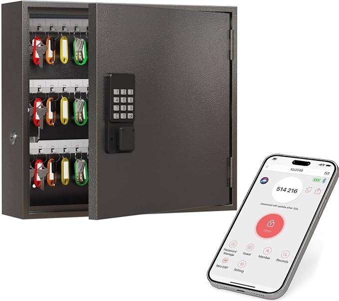 WeHere Smart Key Lock Box, Wall Mounted Key Cabinet by WeHereSmartBoxLock